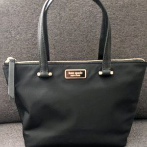 Kate Spade insulated Nylon Tote Dawn Black Small Mini Handbag NWT